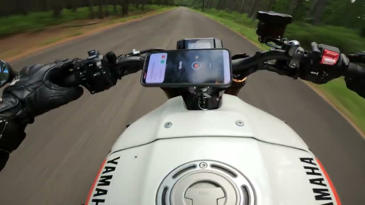 New Jersey Pine Barrens Run... #yamaha #xsr900 #cp3 #m4 🎧
