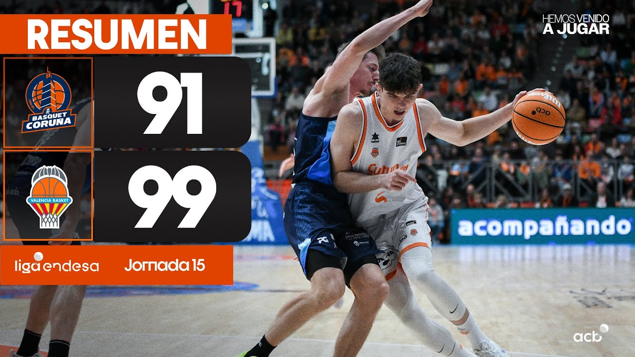 Leyma Coruña - Valencia Basket (91-99) RESUMEN | Liga Endesa 2024-25
