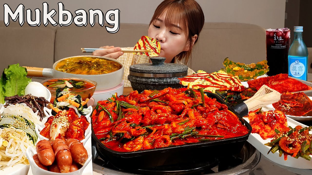 Sub)Real Mukbang- (17 блюд) Корейская домашняя еда 🍱 Острое мясо, колбаса 🔥 ASMR КОРЕЙСКАЯ ЕДА