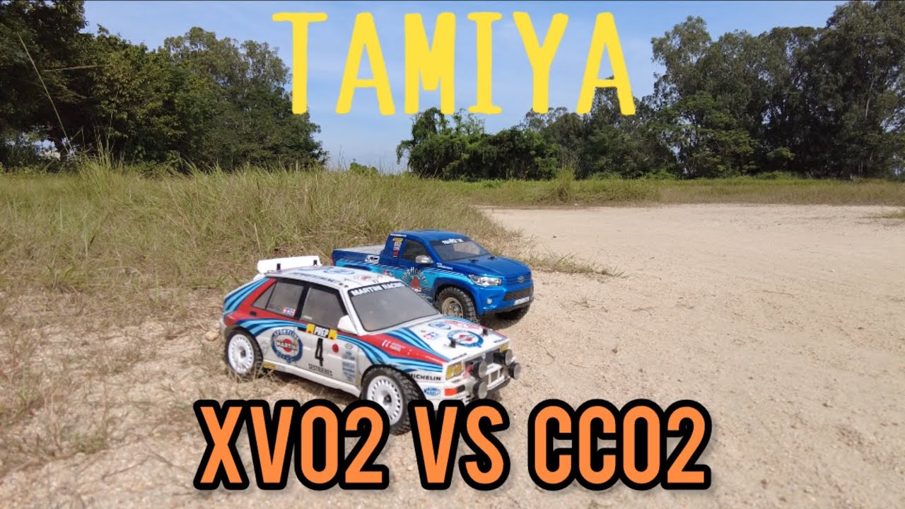 Tamiya xv02 vs cc02 High-speed rally off road ラリーリモコンカー
