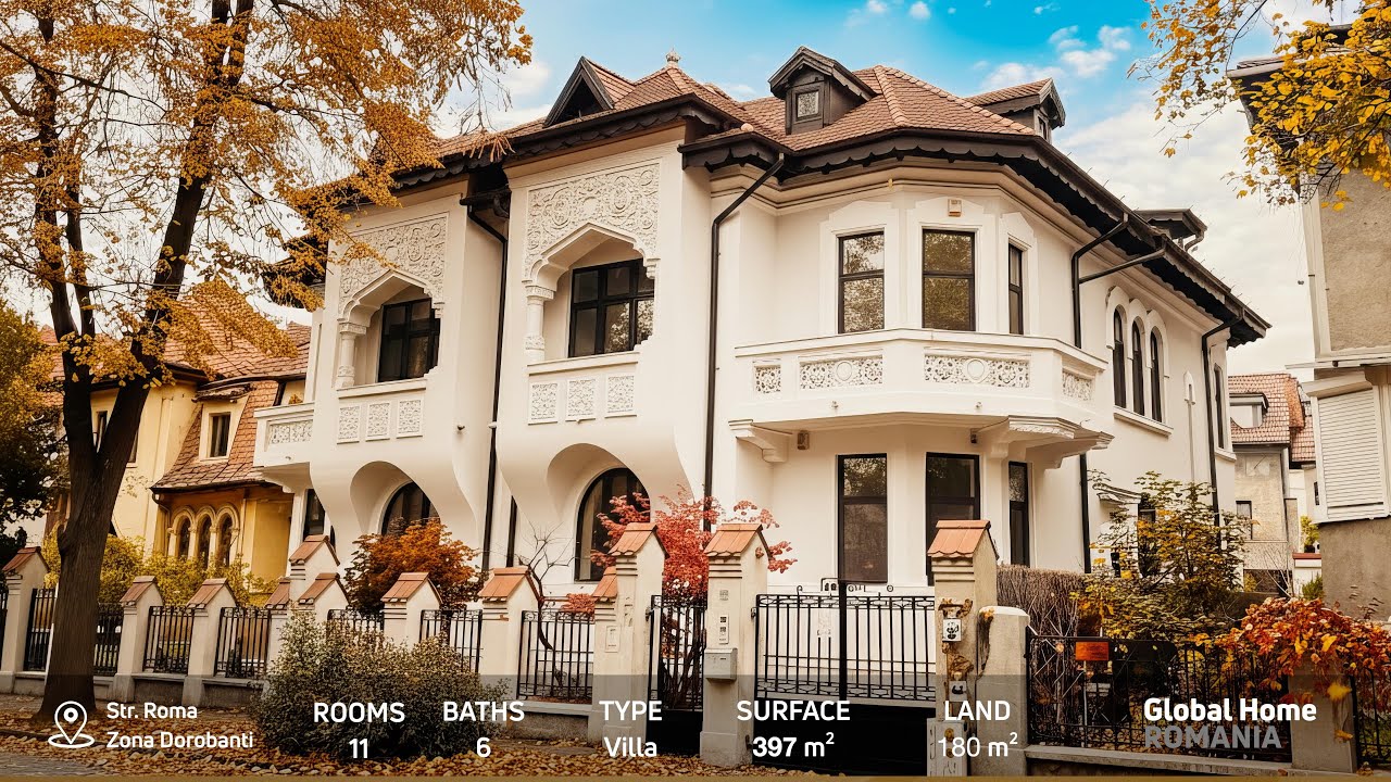 📍 Dorobanti Capitale | 11 Rooms Interbelic Villa | Neo-Romanian Architecture | Global Home Romania