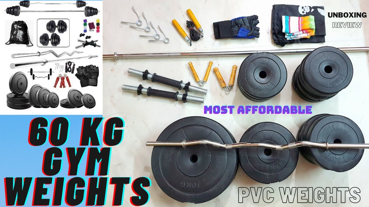60 Kg COMBO PVC HOME GYM WEIGHTS | AFFORDABLE