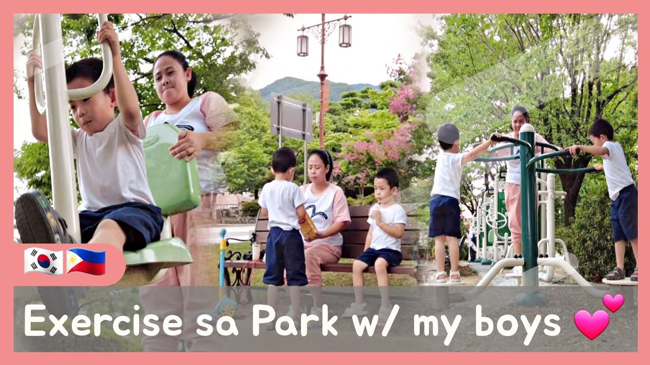 EXERCISE SA PARK WITH MY BOYS, ENJOY ANG DALAWA 💝| Ely Rose Kim