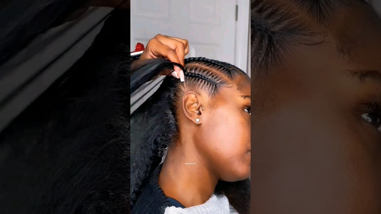 Best /Easy way to do stitch Braids 🔥 #stitchbraids #1million #cornrows #hairstyle #braids
