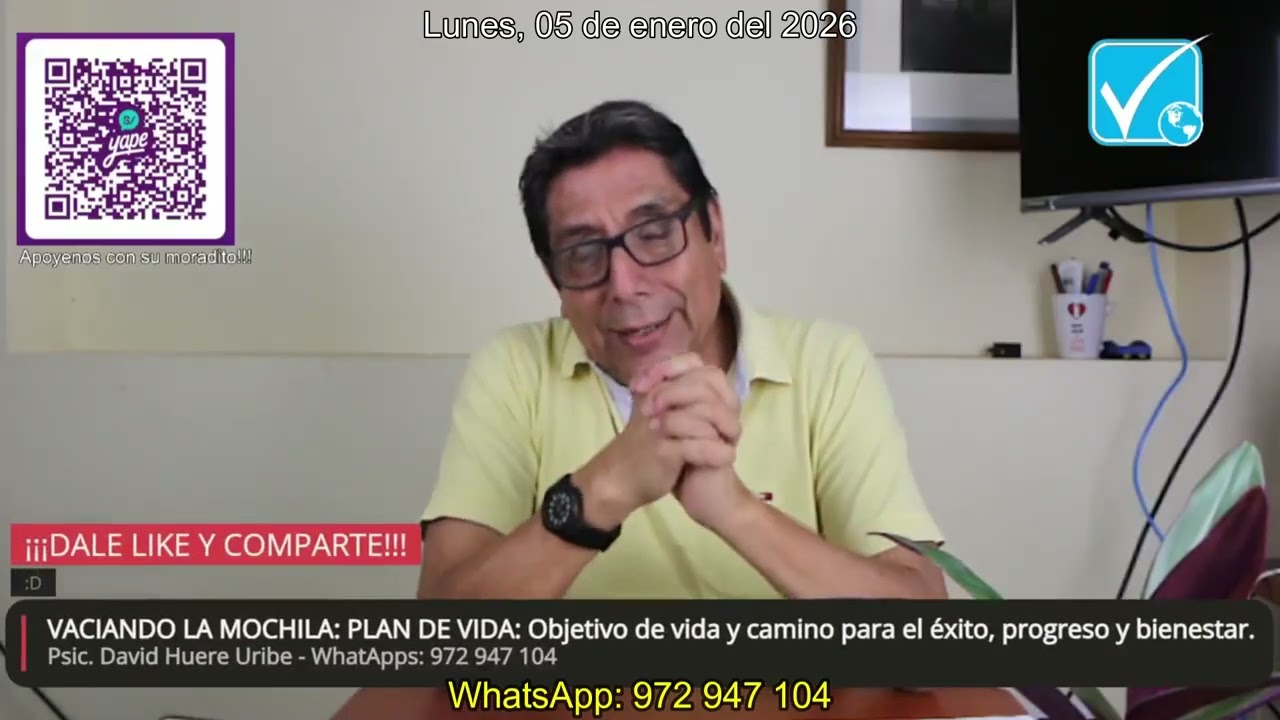 VACIANDO LA MOCHILA | PLAN DE VIDA | 05 enero del 2026
