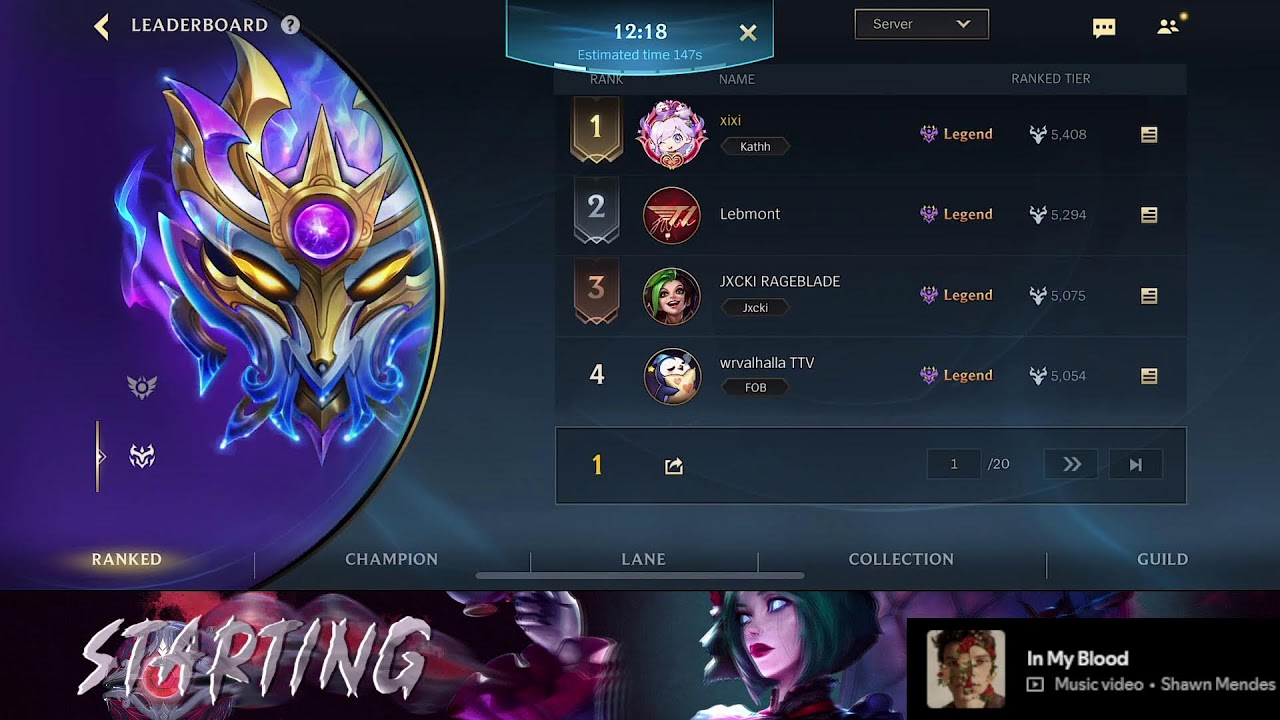 5300 POINTS RANK 1 LEGEND Q  3/9 | WILD RIFT