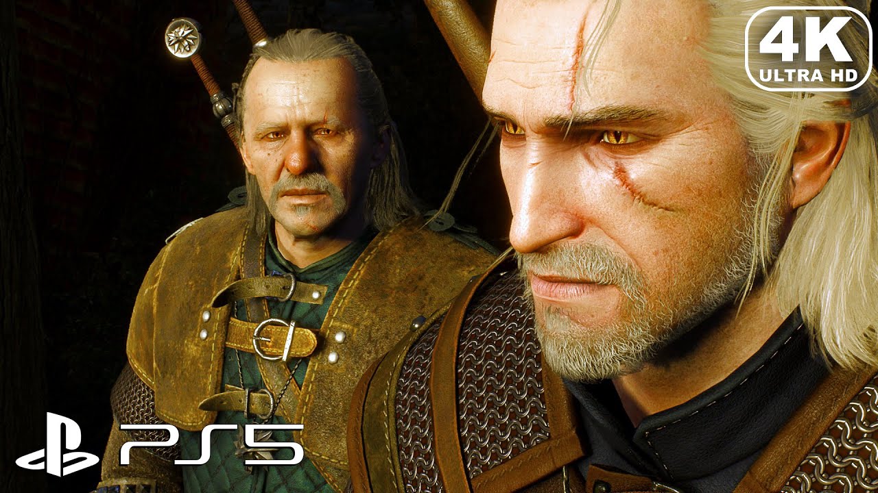 The Griffin attacks Vesemir but Geralt saves him - The Witcher 3 Wild Hunt Next-Gen (4K ULTRA HD)