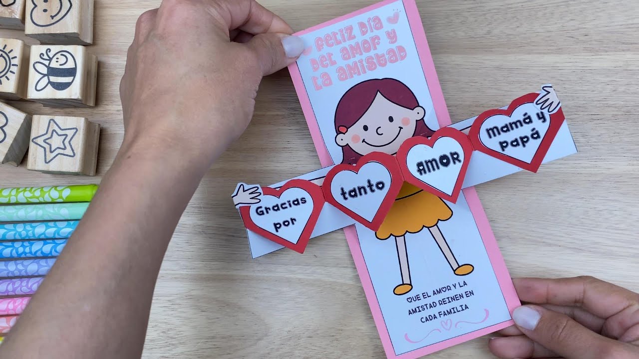 💖 Tarjeta Sorpresa para Amor y Amistad ✂️ | Paso a Paso + PDF GRATIS