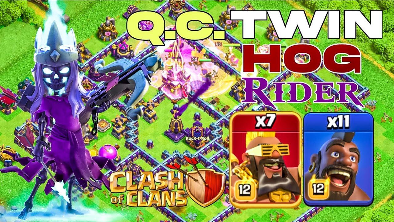 Queen Charge Twin Hogs: TH15 Hog and Super Hog Rider Legend League Attacks! Clash of Clans