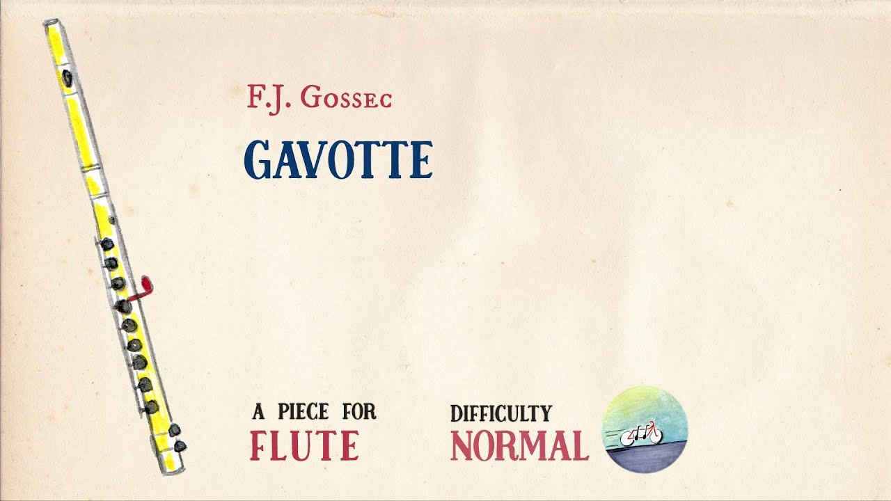 🎹 F.J. Gossec - Gavotte [Piano Accompaniment] [Playback for Flute]🎹
