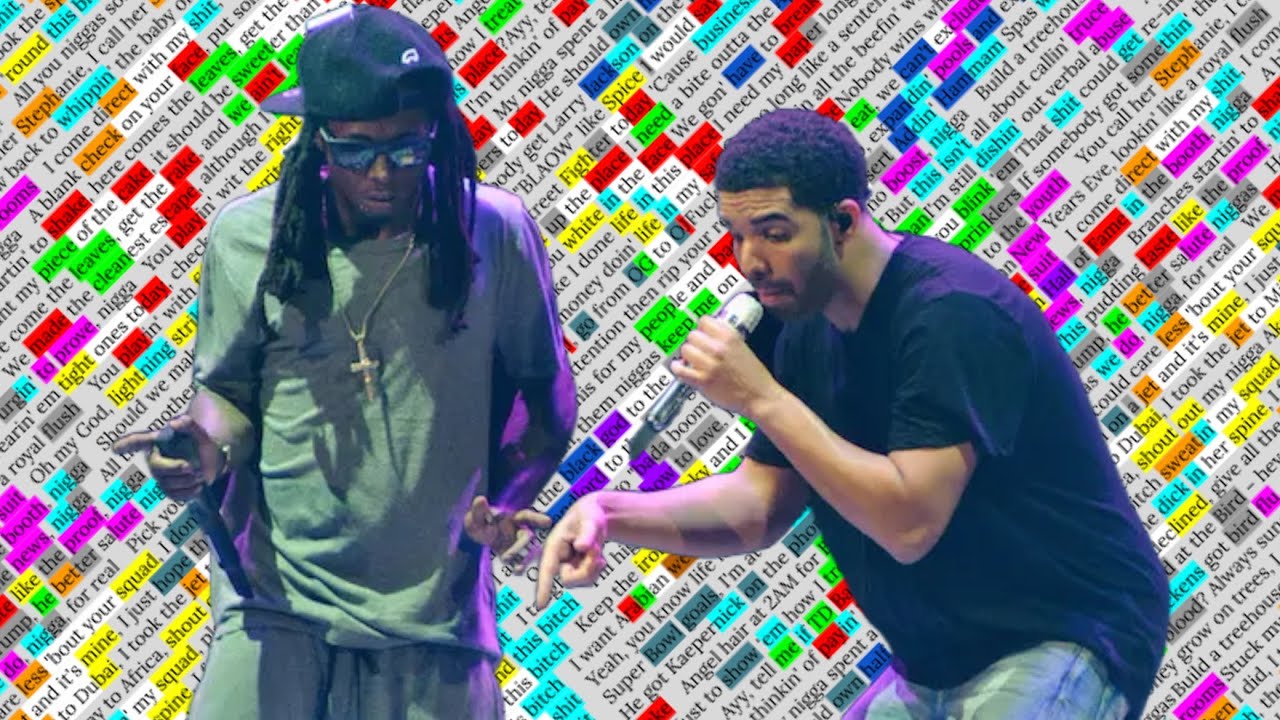 Lil Wayne & Drake, Family Feud | Rhyme Scheme Highlighted