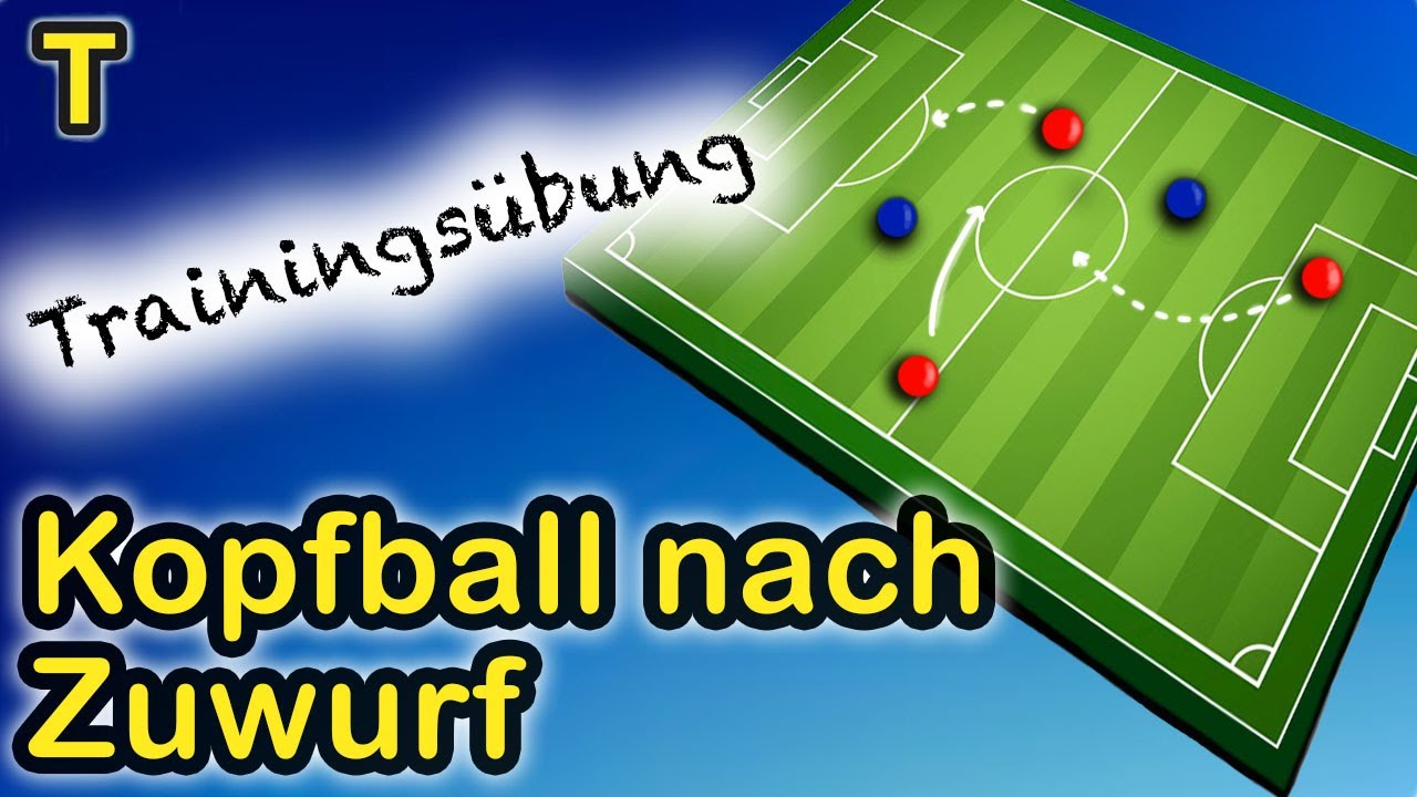 Endlosform Kopfball nach Zuwurf (90 Grad) - Kopfball Training offensiv (10 Trainings&uuml;bungen)