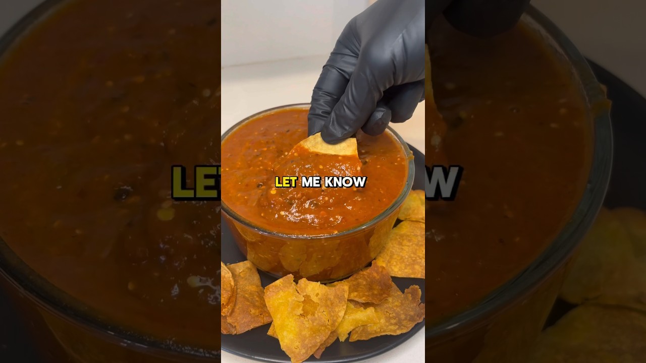 Chipotle's Tomatillo-Red Chili Hot Salsa 🌶️🔥 recipe ⬇️ #chipotle #hotsauce #spicyfood #redsauce