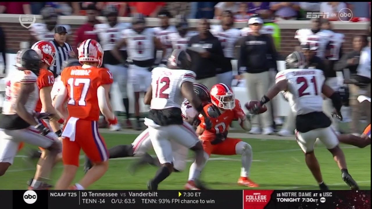 2022 USC vs Clemson - Nate Adkins Forced Fumble, Nick Emmanwori Recovery