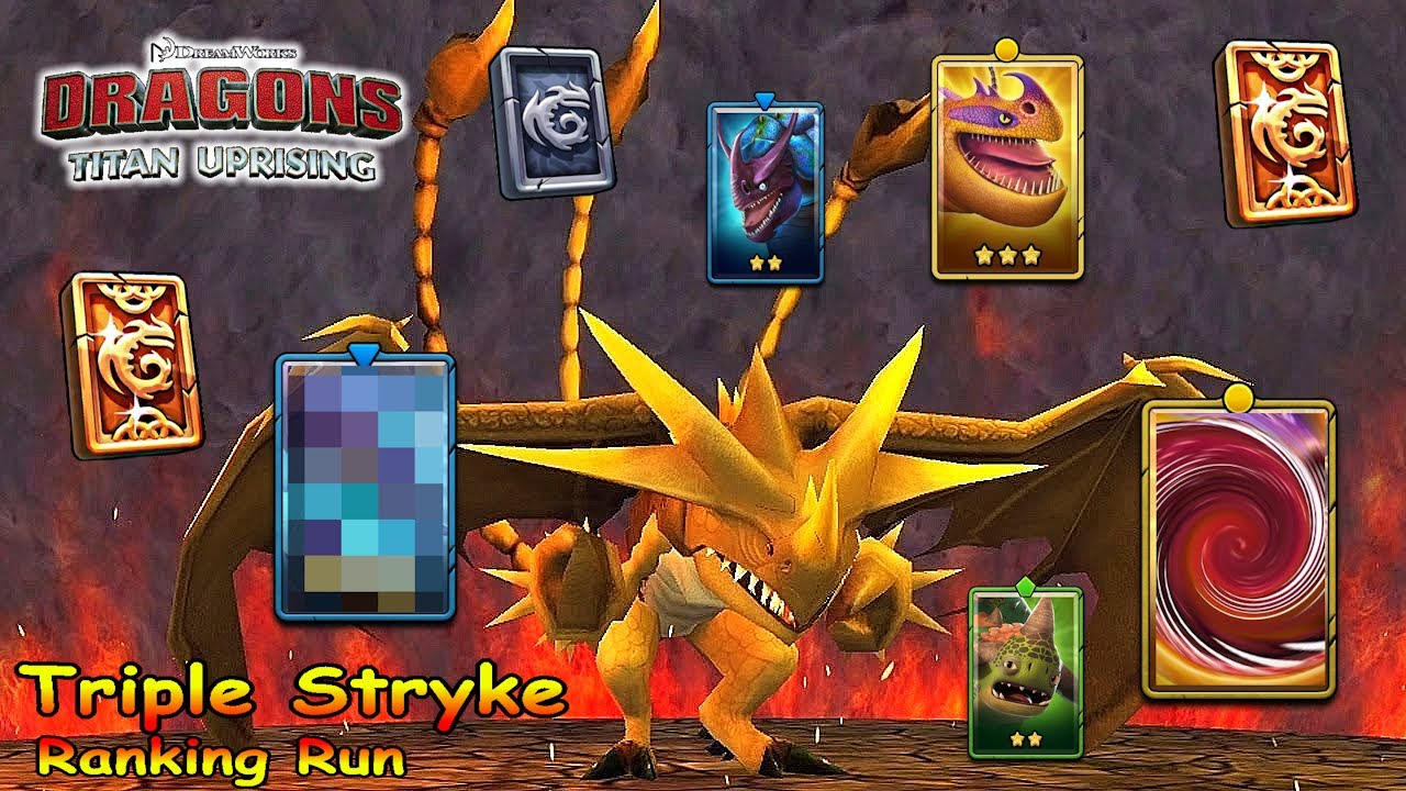 Dragons: Titan Uprising / Triple Stryke Ranking Run / Full Battle / BP 8600+ / (HTTYD)