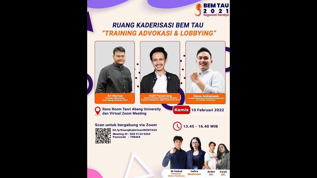 Training Advokasi & Lobbying BEM TAU 2021