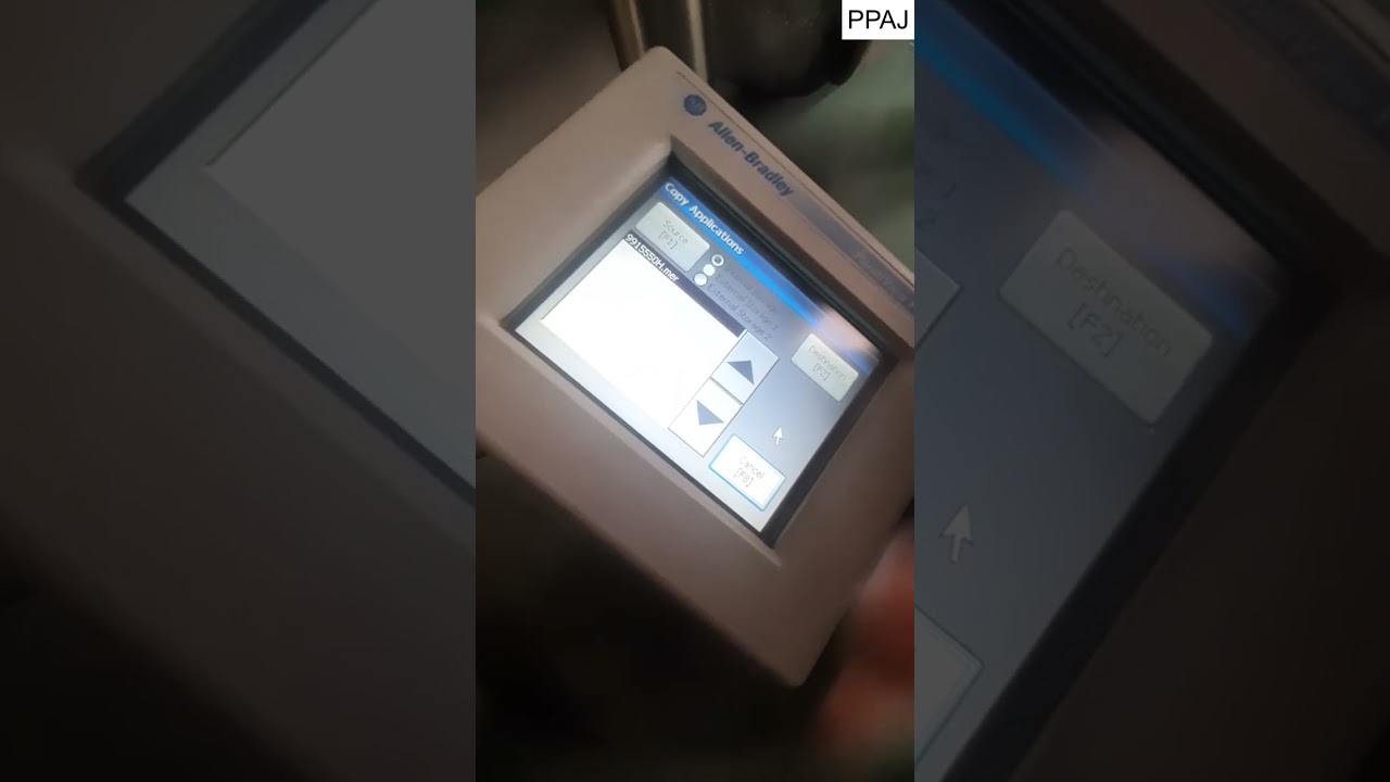 Backup to HMI Allen Bradley (PVPLUS 600) using USB / Respaldo a HMI Allen Bradley mediante USB.