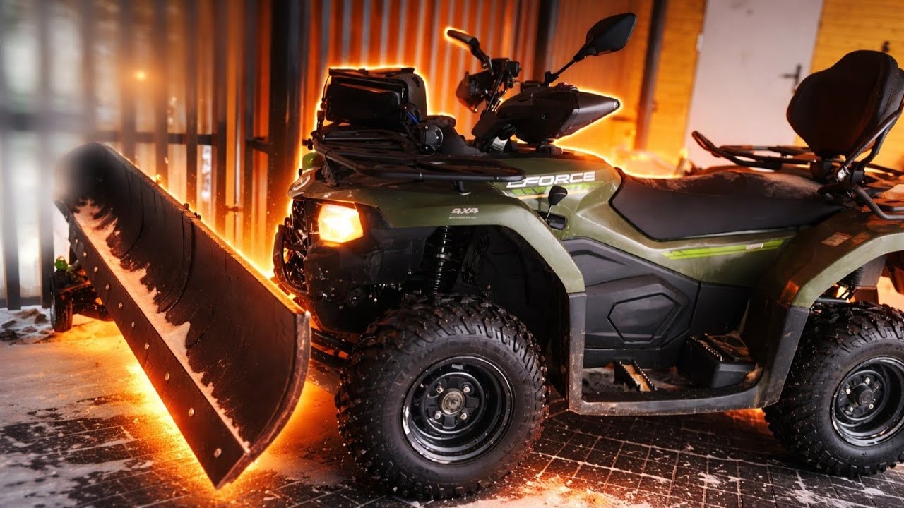 Can a Quad REALLY Plow Snow #cfmoto #atv #quads
