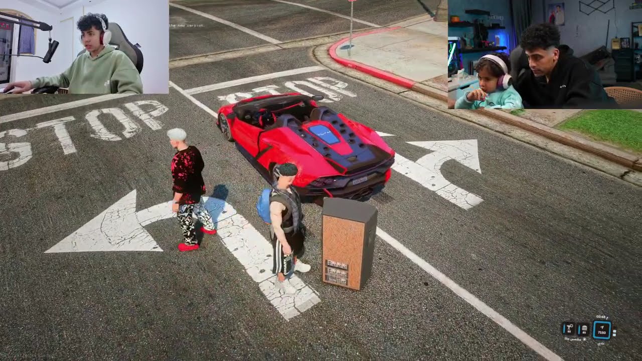 دوشا بيلعب gtav مع اخواتو اليوم
