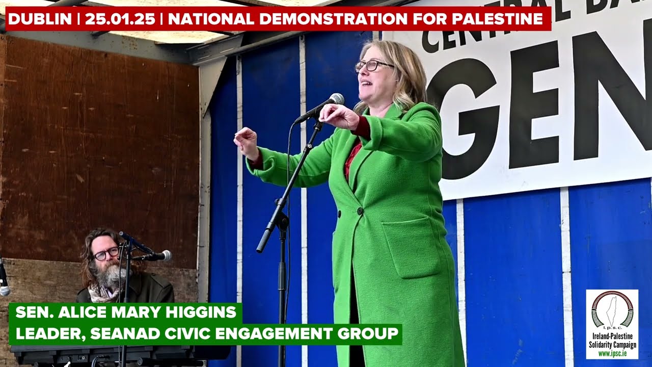 No backsliding - Enact the OTB!: Sen. Alice Mary Higgins @National Demo for Palestine 25.01.25