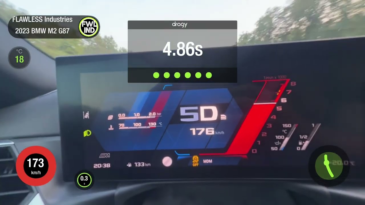 BMW M2 G87 100-200 Messung nach FLAWLESS CS Software-Flash &ndash; Draggy Performance Test!