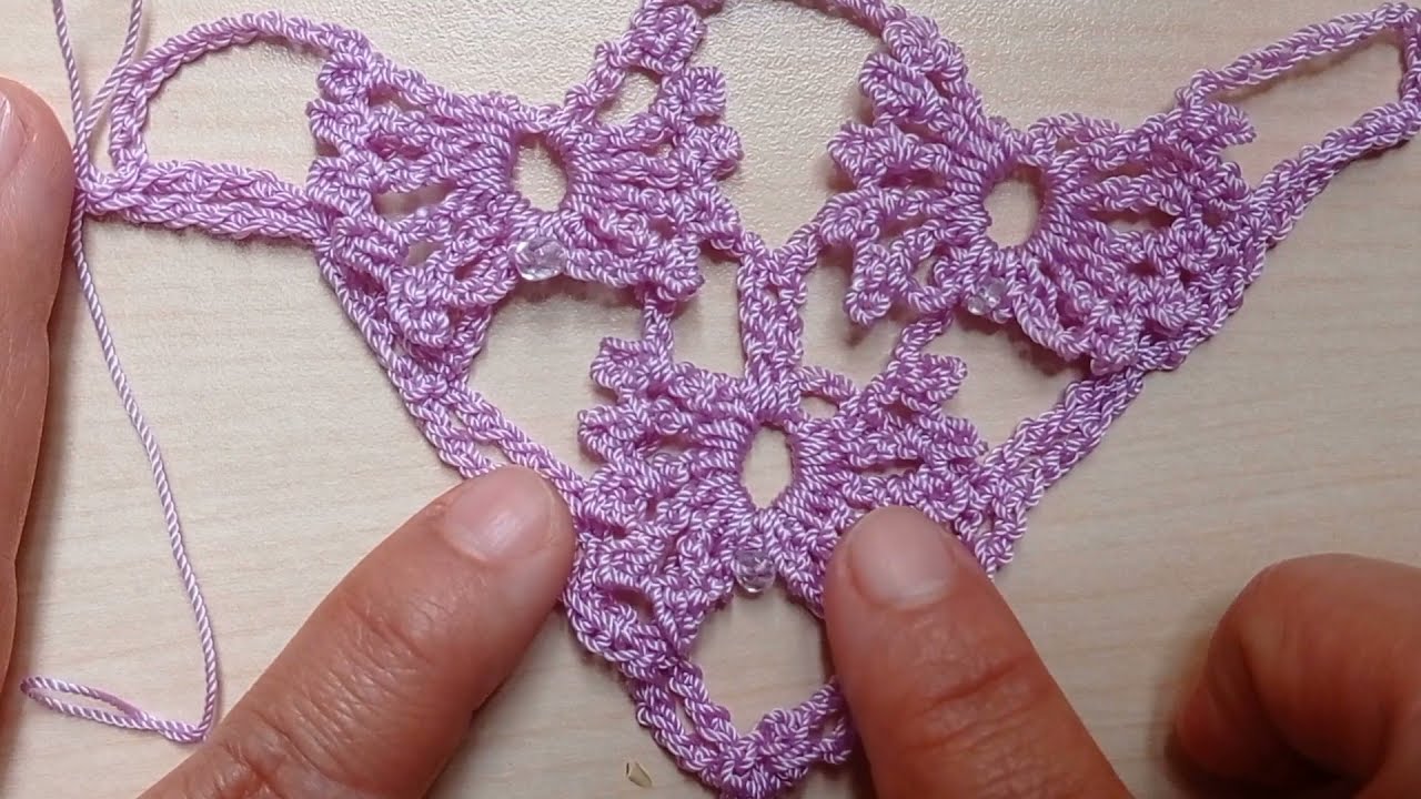 Puntada para velo, chal o chalinas en maripositas