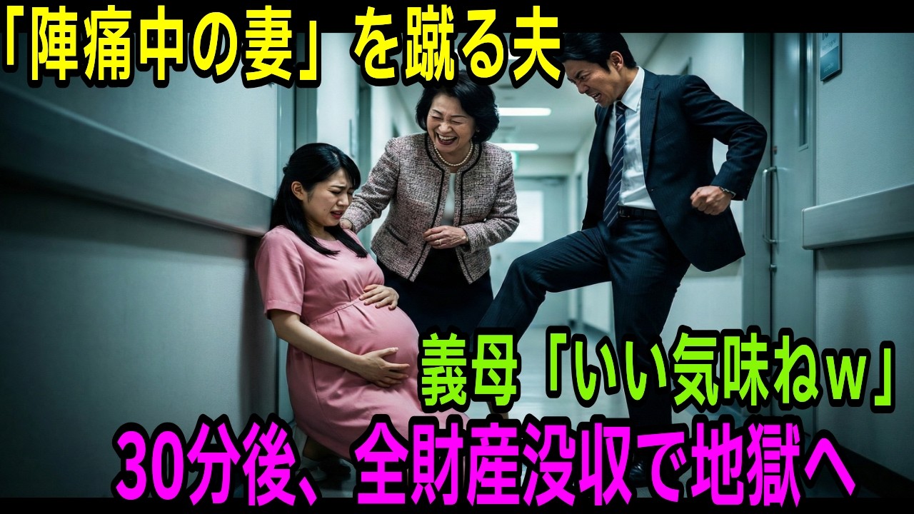産婦人科で妻を蹴る夫と義母「清掃員の母と消えろｗ」…現れた親母の正体に全員震え上がる【衝撃の逆転劇】