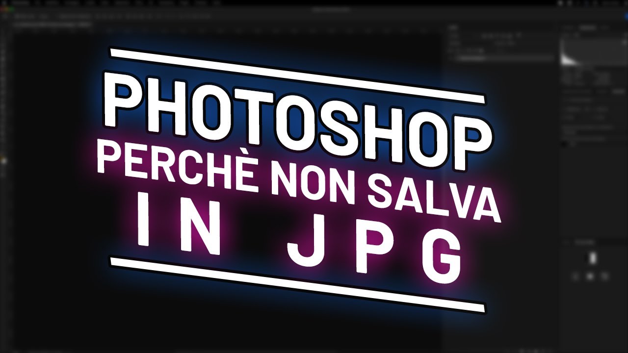 Photoshop | Perché non mi fa salvare in jpg