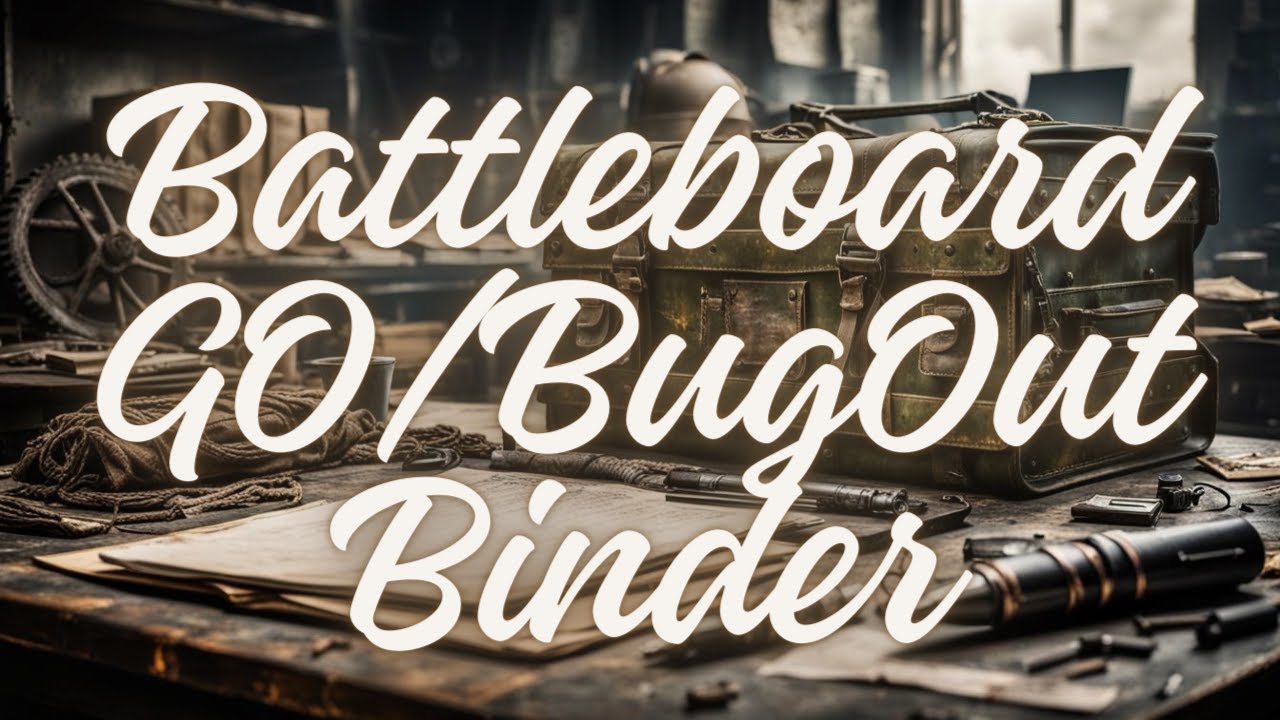 Battleboard GO/Bug Out Binder @PreparedAirman  Thanks for this