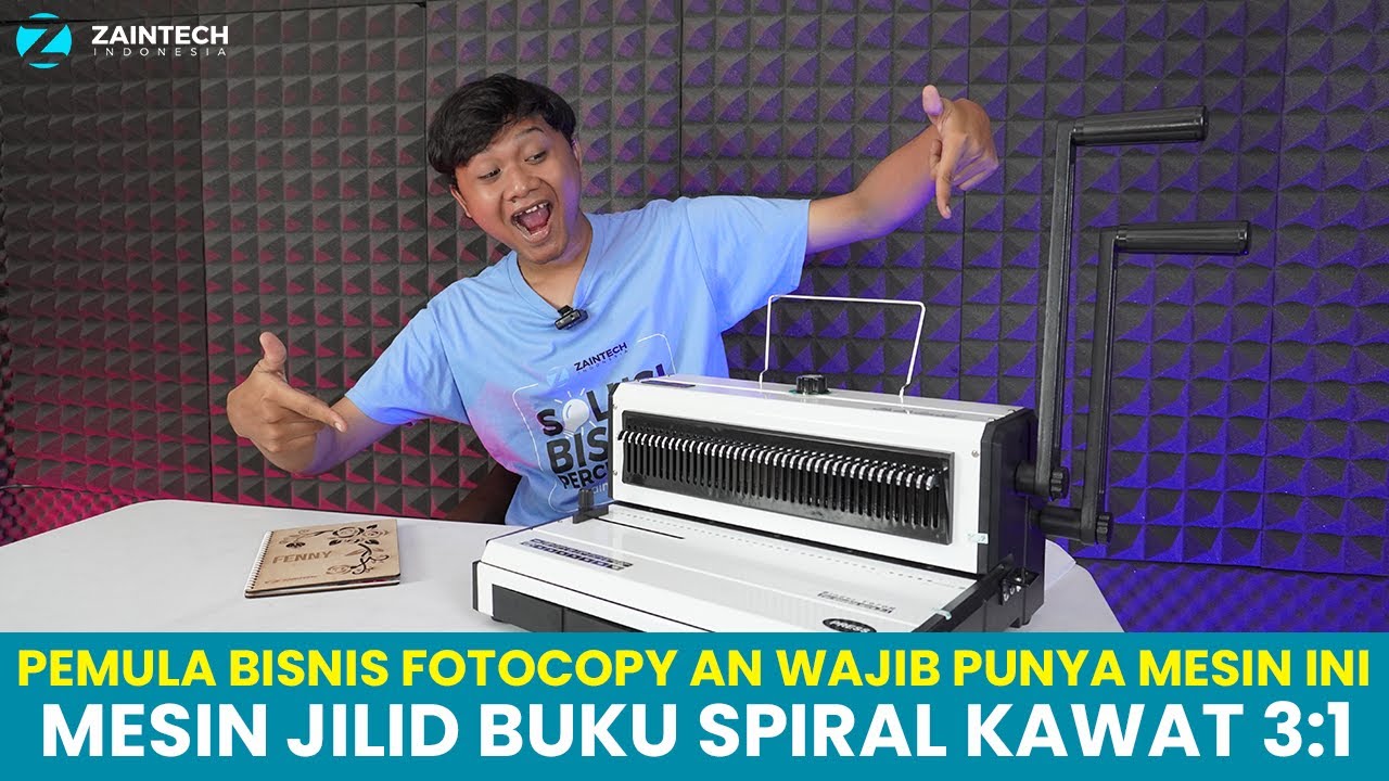 PEMULA BISNIS FOTOCOPY AN WAJIB PUNYA MESIN INI! MESIN JILID BUKU SPIRAL KAWAT 3:1