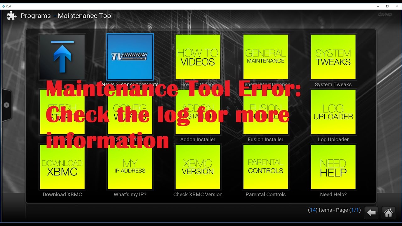 How to fix Maintenance Tool Error: Check the log for more information