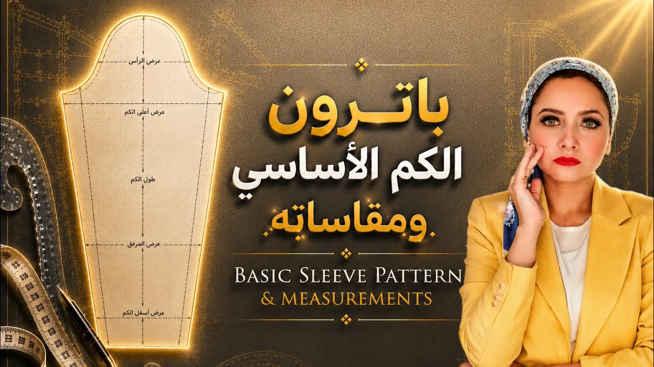 مقاسات الكم وشرح باترون الكم بسهولة | للمبتدئين