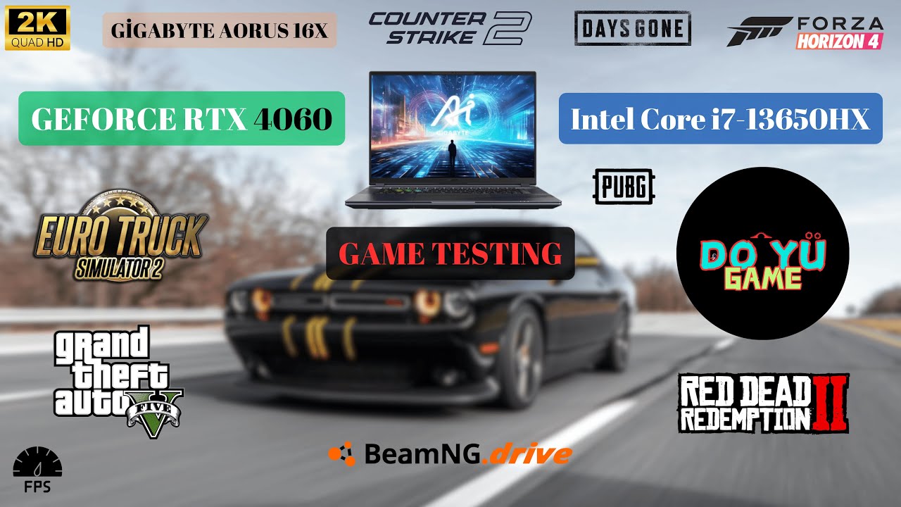 RTX 4060 + İ7 13th Gen 13650HX - Gigabyte Aorus 16X - 2K (1440p) Game FPS Testing 2025 #gaming