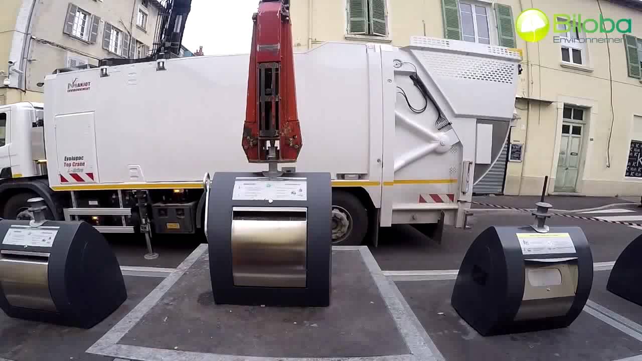 La collecte des conteneurs enterrés
