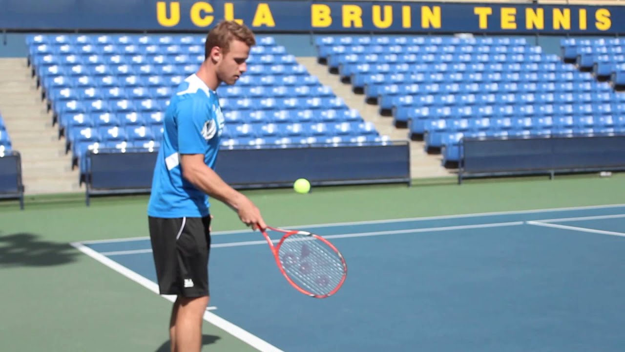 UCLA men's tennis players showcase trick shots