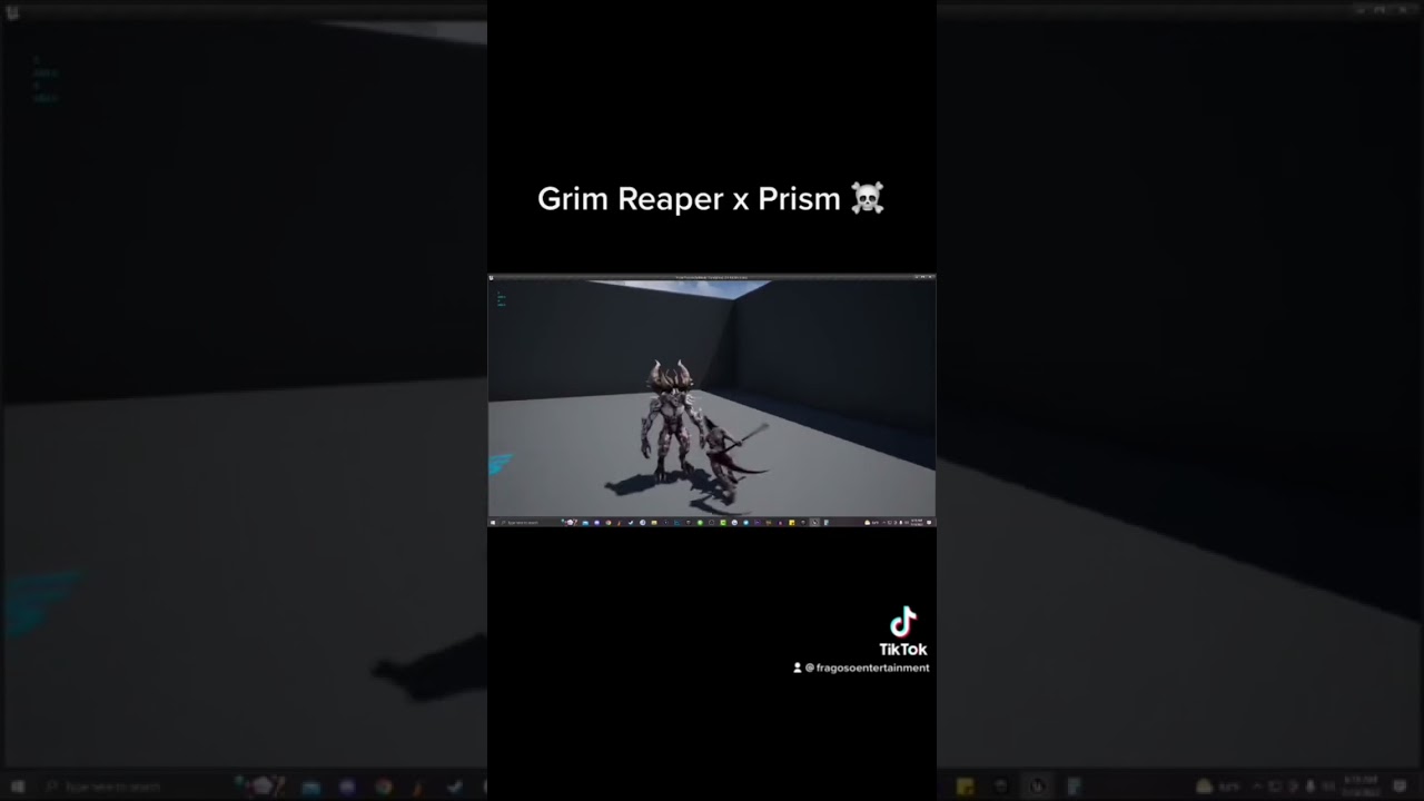 Showing off the Grim Reaper attack combos in Prism