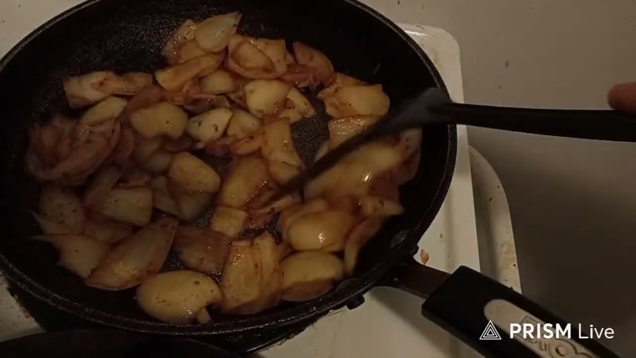 join me frying onions & making tacos ASMR sounds cooking