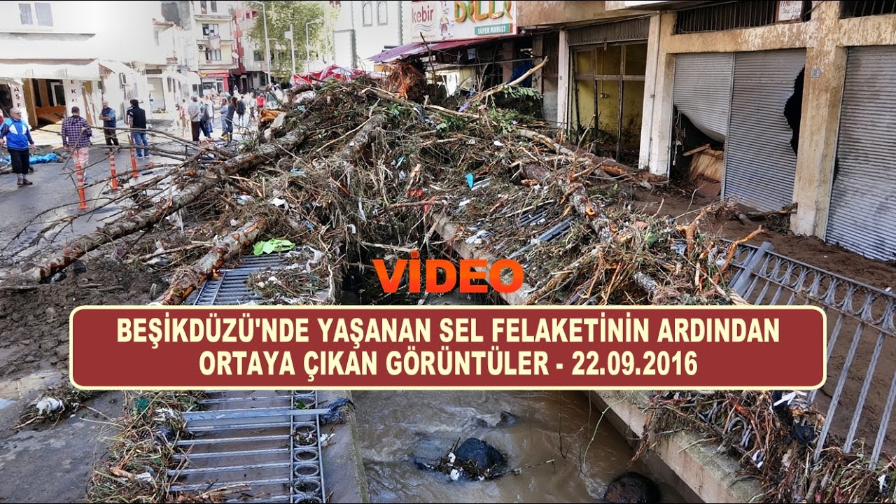 BEŞİKDÜZÜ'NDE YAŞANAN SEL FELAKETİNİN ARDINDAN ORTAYA ÇIKAN GÖRÜNTÜLER