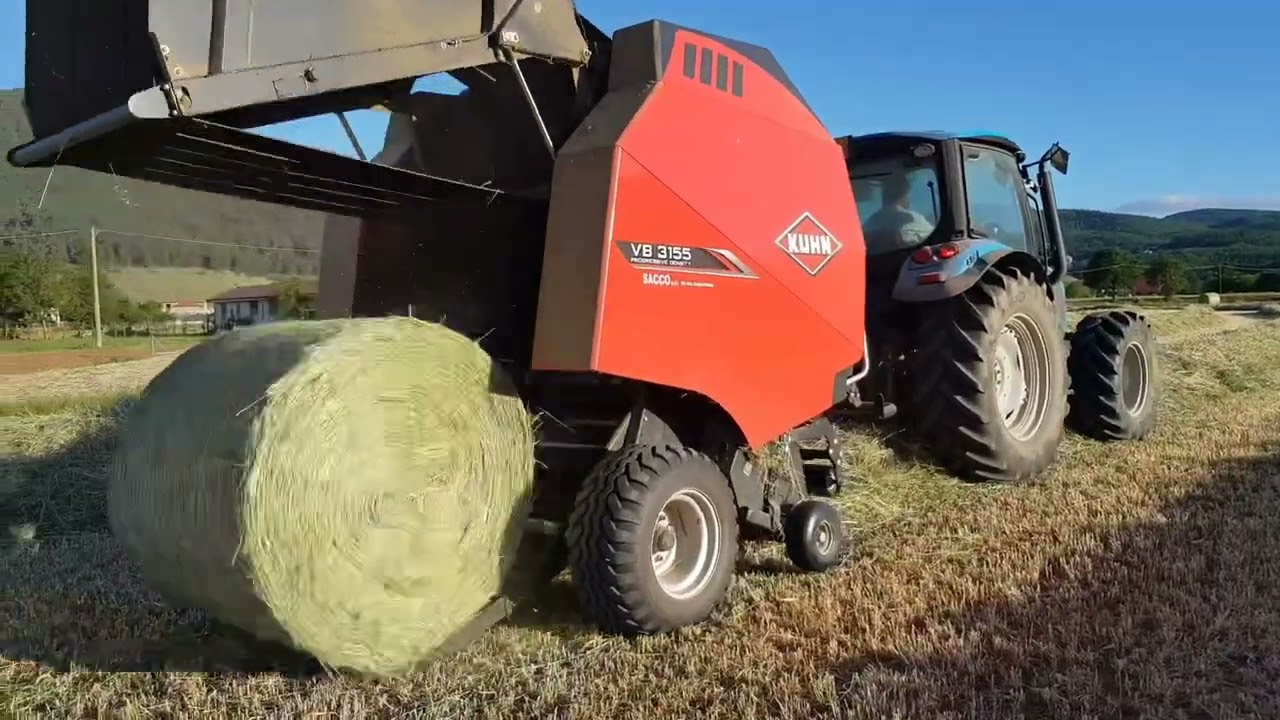 Landini 5h-110 + KUHN Vb 3155-Pressatura  Fieno
