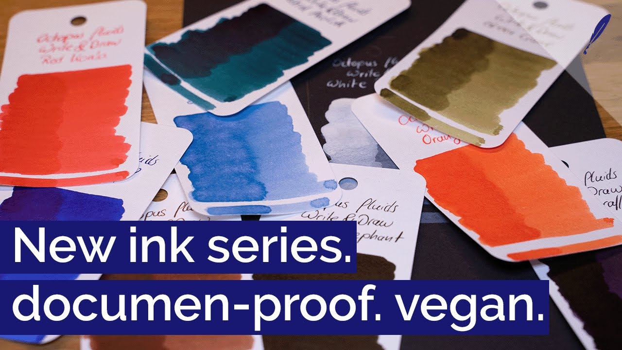Review of the Octopus fluids Write & Draw ink series. Document proof & vegan. And for fountain pens