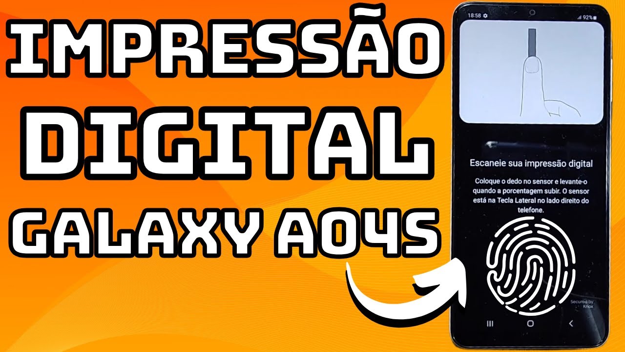 COMO CONFIGURAR DESBLOQUEIO DE TELA POR IMPRESSÃO DIGITAL (BIOMETRIA) NO CELULAR SAMSUNG GALAXY A04S