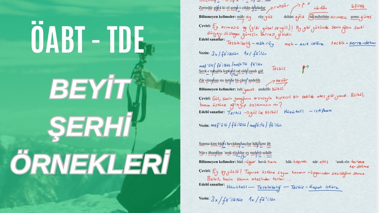 ÖABT Eski Türk Edebiyatı - Örnek Beyit Şerhi