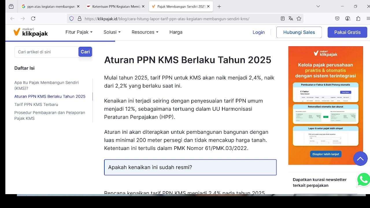 PPN Atas Kegiatan Membangun Sendiri