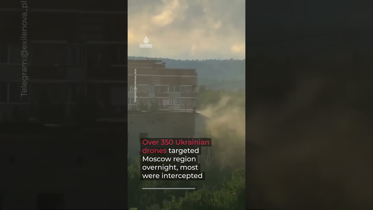 Explosions and large fires following Ukrainian attacks on Russia