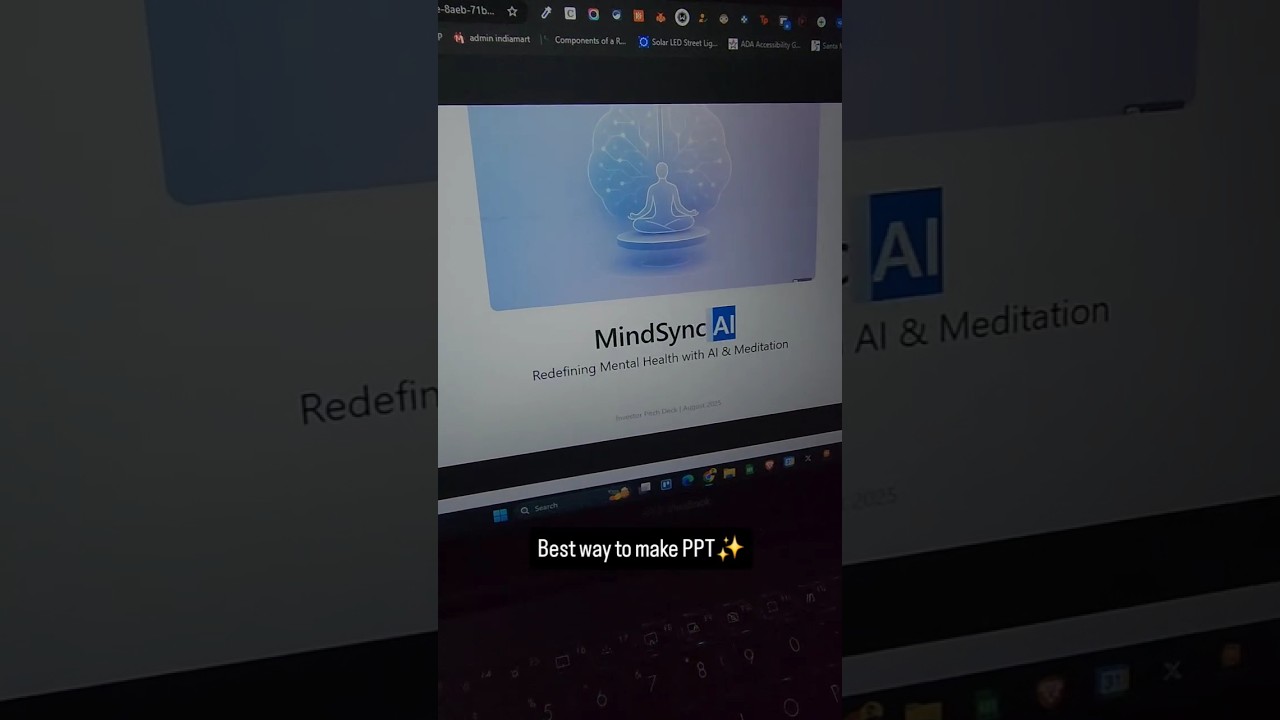 Best way to make PPTs✨ #ppts #presentation #Ai  #ProductivityHacks