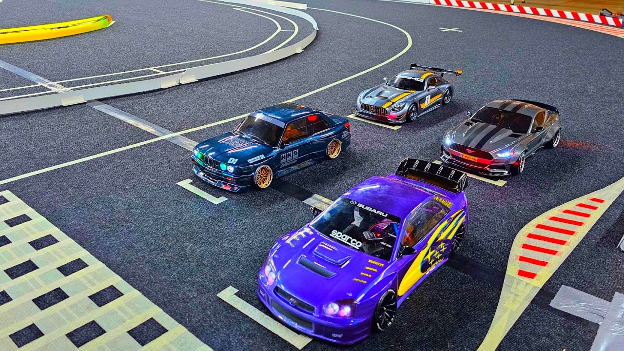 Rc Drift Track, Rc Cars 2WD Carpet MST Rmx, Yokomo, Sakura.