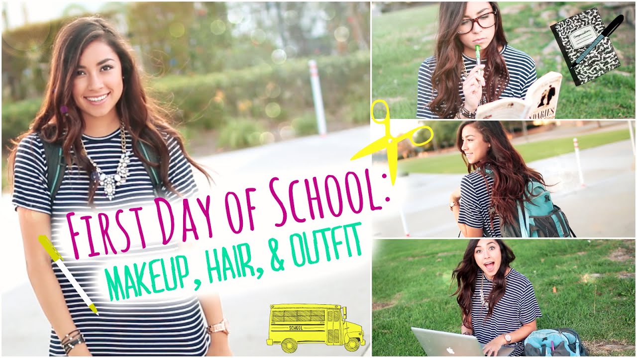 First Day of School: Makeup, Hair, and Outfit!