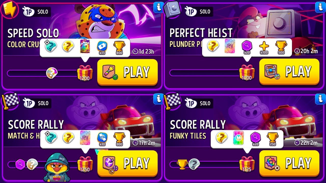 MATCH MASTERS x4 SOLO 🔥 Funky Tiles, Match & Hatch, Color Crush, Plunder Pirates