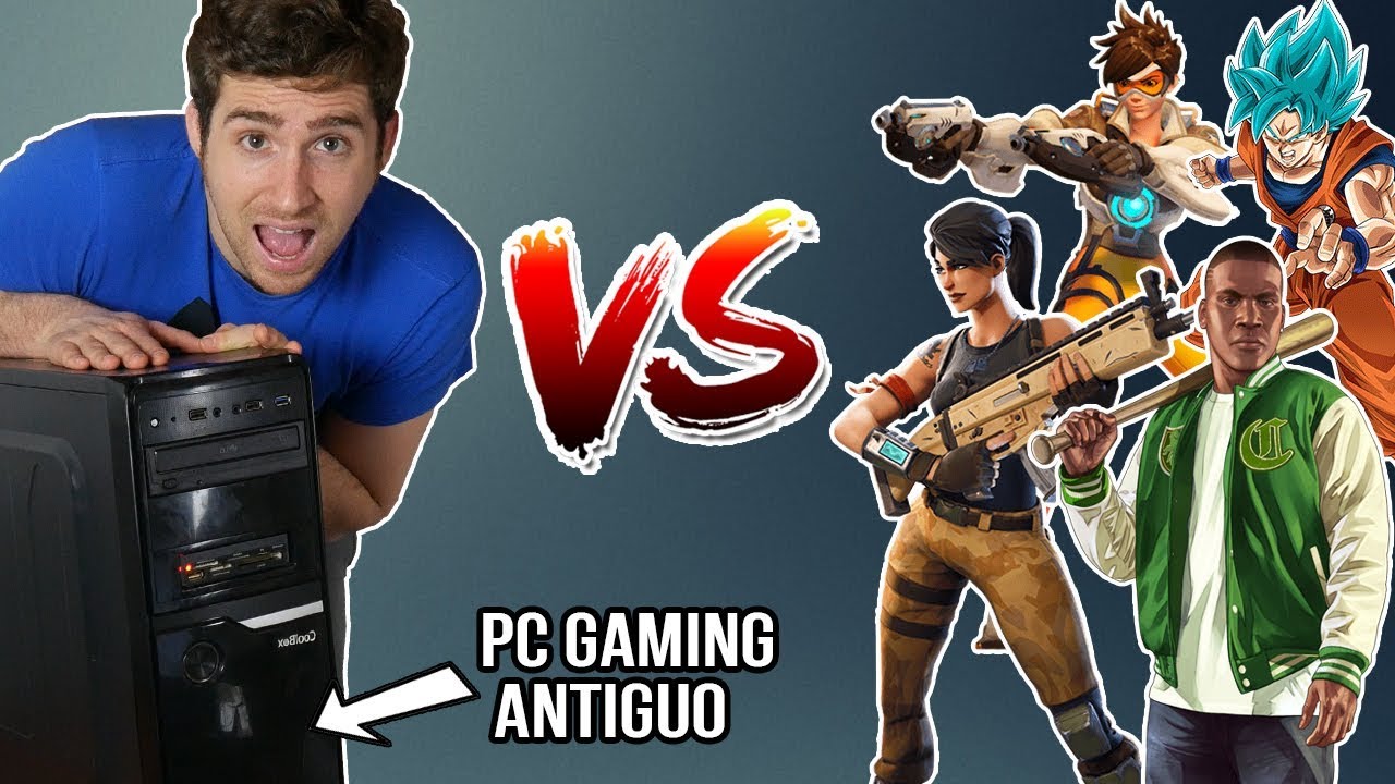 &iquest;en serio? PC Gaming ANTIGUO VS juegos ACTUALES | Fortnite, GTA V , Overwatch etc