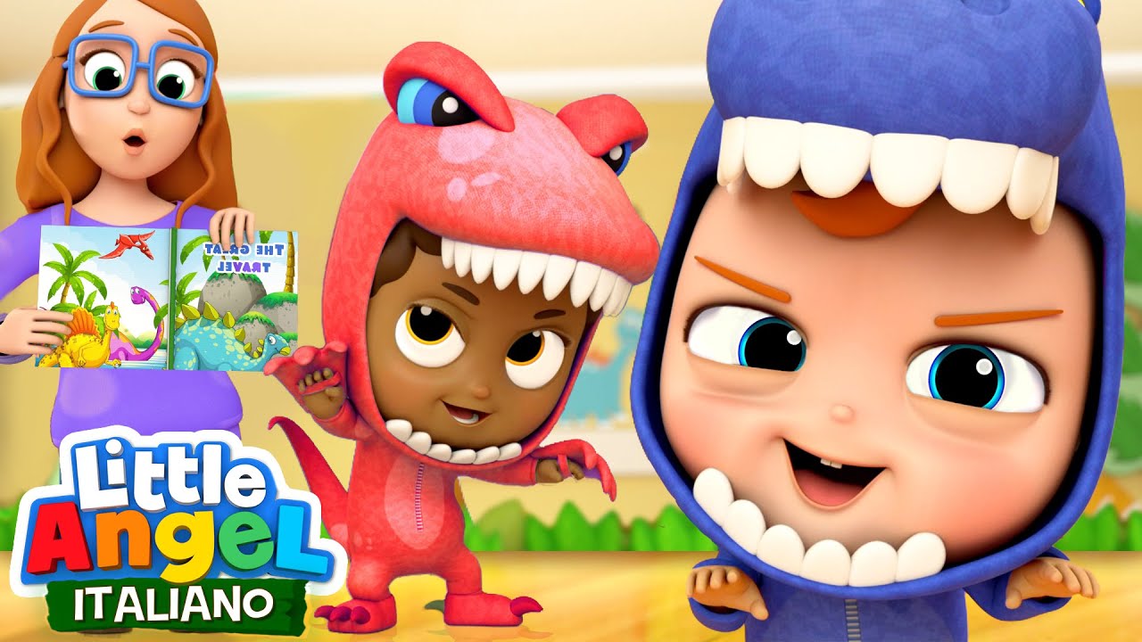 La Canzone dei Dinosauri🦕🥚 Cartoni Animati con Gianni Piccino - Little Angel Italiano
